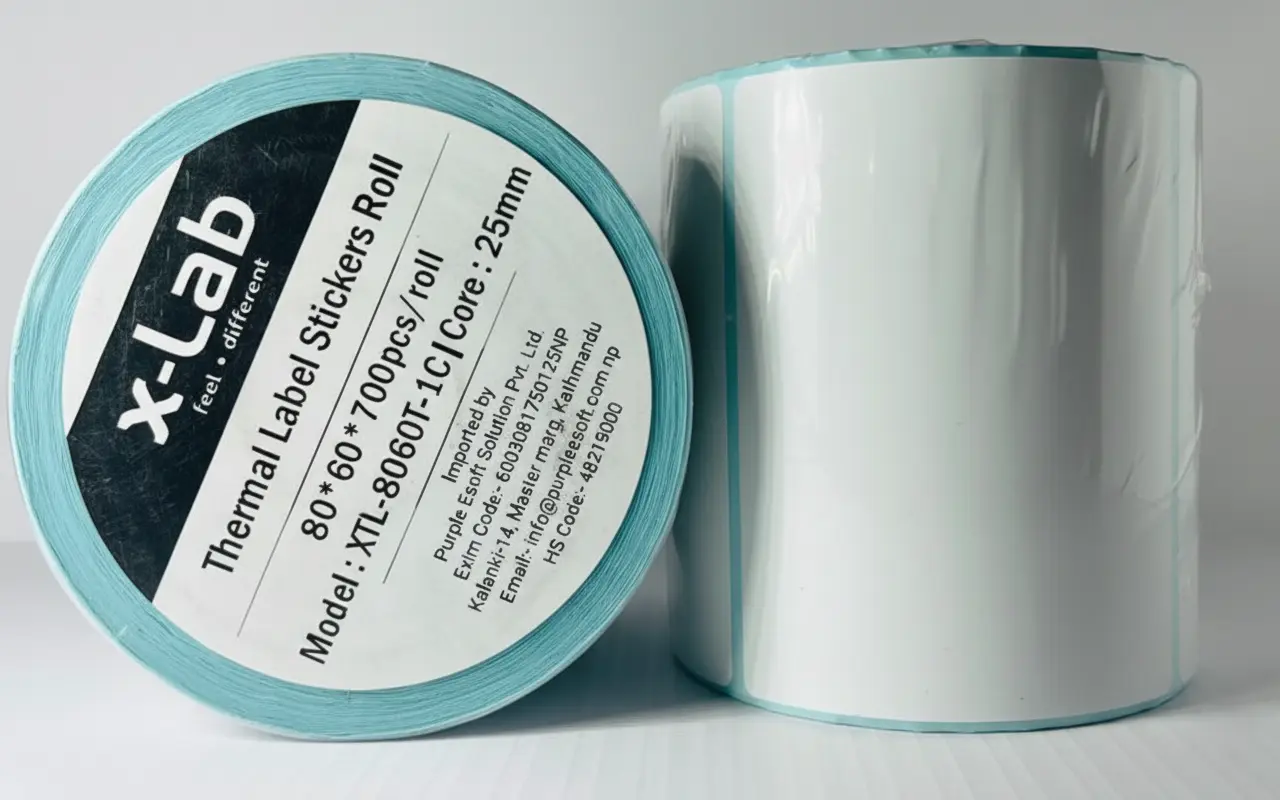 xLab XTL-8060DT-1C Thermal Label Sticker Roll, 80*60mm*700